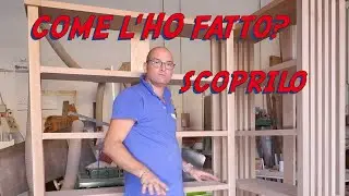 Libreria tutta in legno massello lavorazione completa