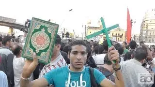 Cathedral march calls for Christian-Muslim unity مسيرة إلى الكاتدرائية للتنديد بأحداث العنف