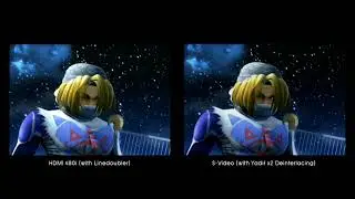 HDMI 480i (with Linedoubler) vs S-Video (with Yadif x2 Deinterlacing) | Super Smash Bros Melee