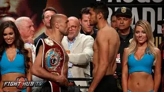 Arthur Abraham vs. Gilberto Ramirez Full Weigh in & Face Off - Pac Bradley undercard weigh ins