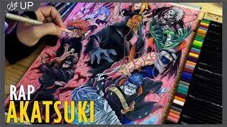 OUVINDO RAP DA AKATSUKI ENQUANTO DESENHO OS NINJAS MAIS PROCURADOS