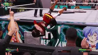 Anime Girl Fatal 4 Way Match 1 | WWE 2K25 | ANIME | Squid Game, Konosuba, Naruto
