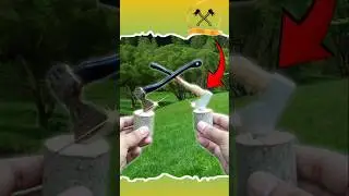 Hard Wooden Miniature AXE Making by Creative Hack Xyz #shorts #ytshorts #viral #diy #axe #woodaxe