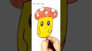 How to draw a cute mushroom #tinyartist #video #art
