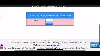 KARNATAKA NEET 2022 FIRST ROUND RESULTS OUT!!!