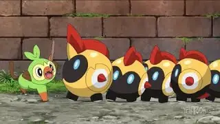 Grookey angers Falinks | Pokemon Journeys (English Dub)