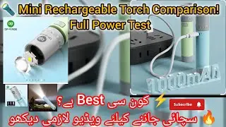 SGOD SD-323 vs DP-9190 🔥 Mini Torch Comparison | Brightness, Backup & Zoom Focus Test&lrm;