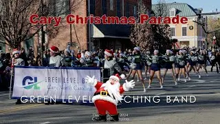 Green Level Marching Band at 2025 Cary Christmas Parade, 12/13/2025