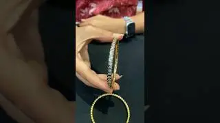 Gold Design- AD Stone Bangles #golddesign #adstonebangles #stonebangles #onegramgoldbangles  #bangle