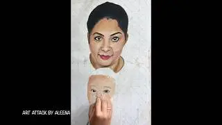 Oil Painting | Mother and Son | Grid Technique | Time Lapse