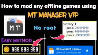 How to Mod any Offline Game with MT MANAGER VIP |No Root |2026