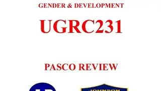 UGRC231 - GENDER AND DEVELOPMENT PASCO REVIEW
