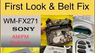 SONY WM-FX271 AM/FM Walkman, First Look & Belt Repair @Mymatevince  @Techmoan
