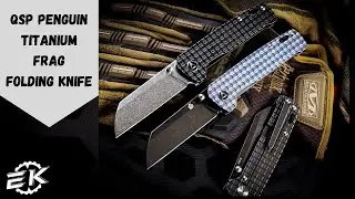 QSP Penguin Folding Knife Titanium Frag Handle