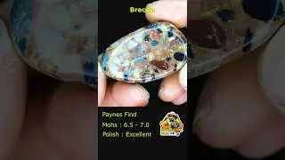 Brekcja - przed i po polerowaniu nr 55 #poszukiwanie kamieni #kryształy #minerały #geologia #klej...