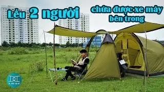 Lều cắm trại 2 người | Lều đi phượt c&oacute; m&aacute;i v&ograve;m Naturehike Cloud Tourer 2 Motorcycle NH19ZP013
