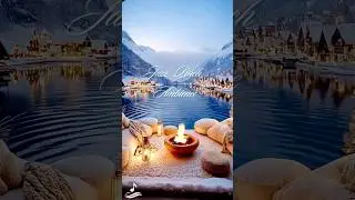 Cozy Winter Porch Ambience with Smooth Jazz Piano & Crackling Fireplace