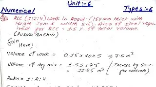 Unit:6 | Rate Analysis | Calculation of Quantity of Rebar in RCC work  | Types:6 | Prashant YT |