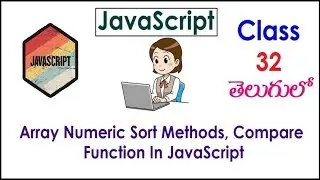 Array Numeric Sort Methods In JavaScript Training Videos  Telugu 32 Compare Function I Tutorial 4311