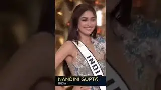 Miss India Nandini Gupta in her evening gown at Miss World 2025 finale.