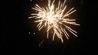 Focurile de artificii la hramul satului Mindic.