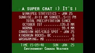 [24/7] Winnipeg Weather Channel | 80/90s Cable TV