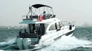 Quick walkthrough of the Antares 11 meters Flybridge جولة سريعة على متن قارب الأنتارس ١١ متر فلاي