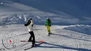[4K] Skiing Anz&egrave;re, Catching a Telemark Skier, Valais Switzerland GoPro HERO9