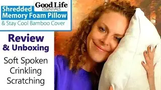 Good Life Essentials Pillow Review & Unboxing, ASMR Soft Spoken, Crinkling, Scratching, Memory Foam