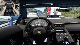 2018 Lamborghini Aventador SVJ POV Drive - Euro Truck Simulator 2 [Steering Wheel Cam]