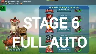 Limited Challenge Stage 6 Mastercook full auto..ramsay..crazy chef..Lords mobile