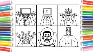 MeGA SKIBIDI TOILET 66 Coloring pages 2.0 / TiTAN Speakerman / Color TV
