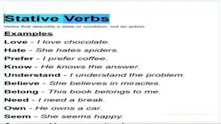 Stative Verbs in English | Grammar Guide