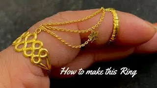8 Design Chain Ring Making with scrap gold paper