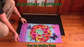 Butterfly Wreath Insert Doormat - 18 x 30