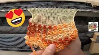 Trabalhando com barbante em tricô à máquina