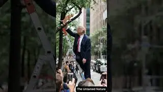 Trump saved a little cat.  #trending #shorts #trump #cat #rescue