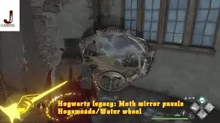 Hogwarts legacy Moth mirror puzzle Hogsmeade Water wheel building
