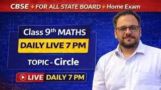 LIVE Daily | Class 9 Maths | Circles | Complete Chapter | CBSE #class 9th #circle #live