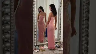 ✨ Coral Glow: Sequin Pattern Maxi Dress in Coral