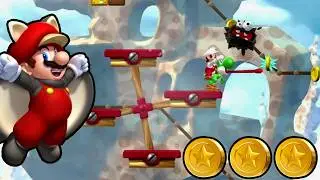 TODAS las MONEDAS ESTRELLA de Acantilado Fuzzy En New Super Mario Bros u. Deluxe