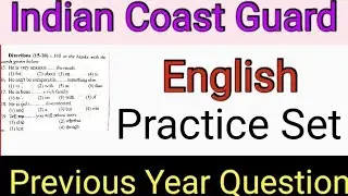 Indian Coast Guard English 2022 Question PAPER ll