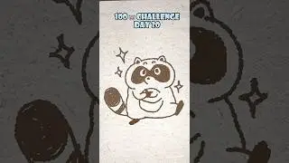 20/100🦝🎨:Excited Ollie! #drawing #art #artshorts