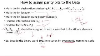Hamming Code | Parity Bits | Error Detection and Error Correction
