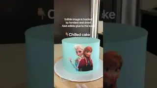 How to make an easy Frozen themed cake {timelapse with captions} | #shorts