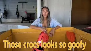 Angela can't take Arther serious with his crocs on