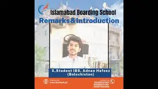 Mr. Adnan Hafeez ( From Bluchistan X Brilliant Student of IBS) Passing Remarks About  IBS
