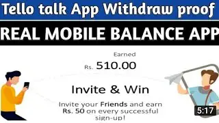 Tello Talk live withdraw Paroof || How to Earn money online in pakistan|weekly 100 ka blance earnkry