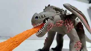Morte Rubra (Como treinar seu dragão) feito com Massinha de Plastilina