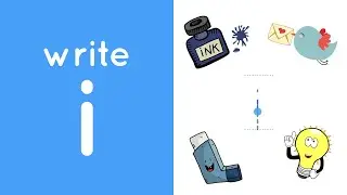 Letter I | Write lowercase letter I | Phonics alphabet writing lesson